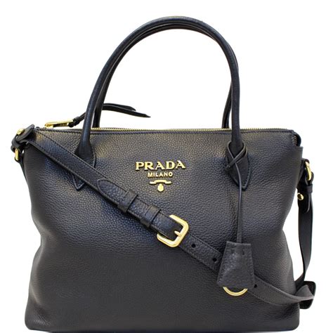 prada black leather handbag sale